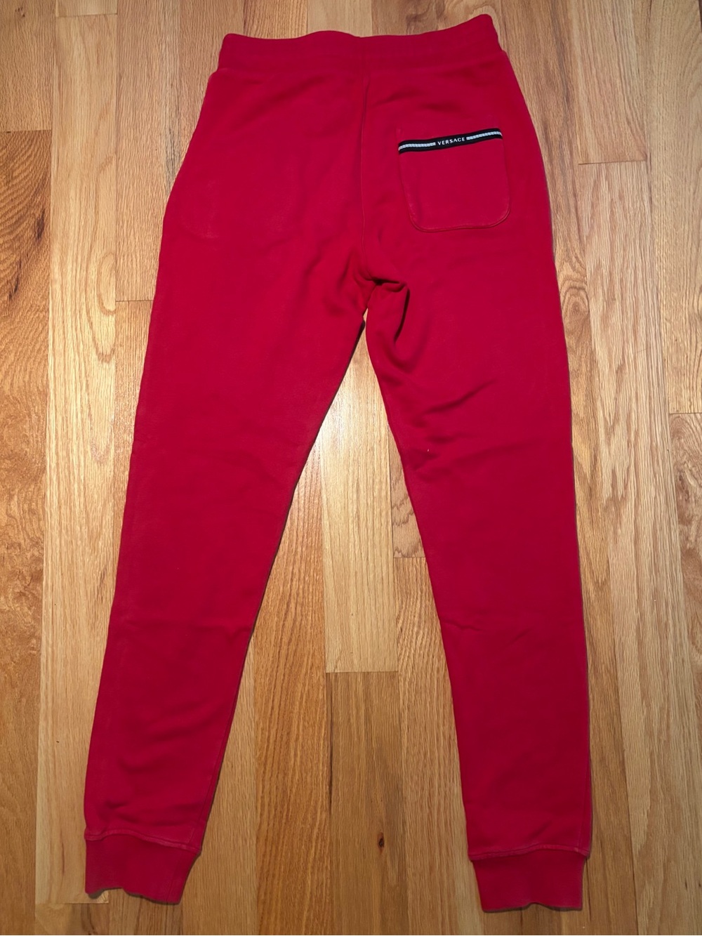 Versace Red Black Logo Jogging Pants